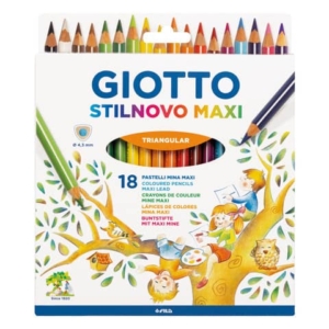 Matite colorate Giotto Stilnovo Maxi in conf. 18 pezzi colori assortiti - F226200