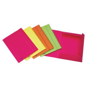 Cartella tre lembi con elastico Favorit Neon formato 24x33 cm dorso 1 cm in conf. 20 colori assortiti - 400066846