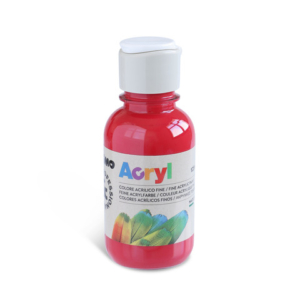 Colore acrilico Primo in bottiglia PET con tappo dosatore 125 ml - 310 rosso carminio - 402TA125310