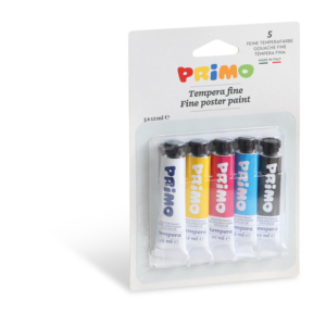 Tempera 12 ml - blister 5 tubetti - Primo colori assortiti - 442T5BL