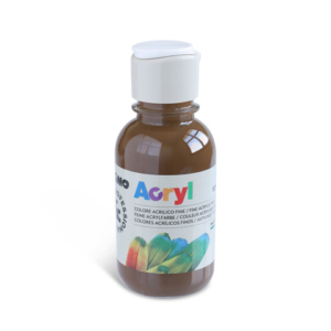 Colore acrilico Primo in bottiglia PET con tappo dosatore 125 ml - 745 ombra naturale - 402TA125745