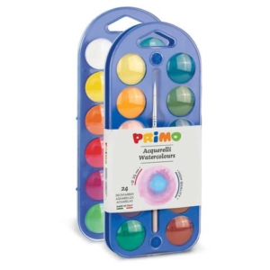 Acquerelli Primo Ø 25 mm in conf. da 24 colori assortiti - 111A24B