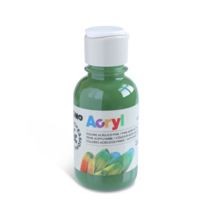 Colore acrilico Primo in bottiglia PET con tappo dosatore 125 ml - 665 verde oliva - 402TA125665