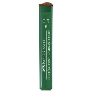 Astucci 12 mine B Faber-Castell Poly 0,5 mm - scatola 12 astucci 521501