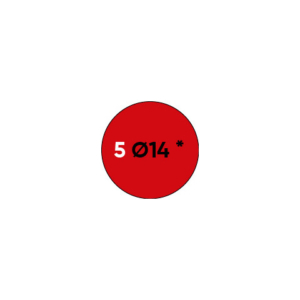 Etichette permanenti Markin Ø 14 mm - rosso - conf. 10 blister da 10 ff - X11005RO