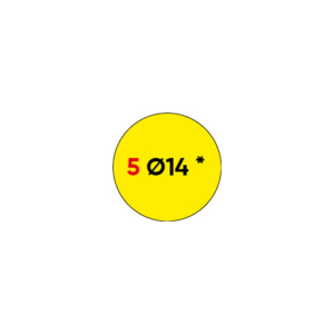 Etichette permanenti Markin Ø 14 mm - giallo - conf. 10 blister da 10 ff - X11005GI