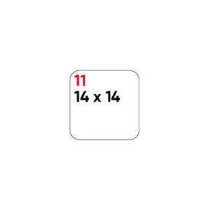 Etichette bianche permanenti Markin 14x14 mm conf. 10 blister da 10 ff - X11011