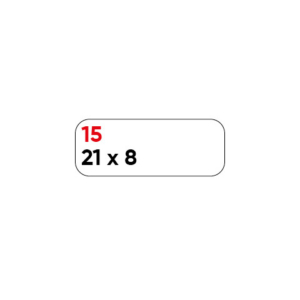 Etichette bianche permanenti Markin 21x8 mm - conf. 10 blister da 10 ff - X11015