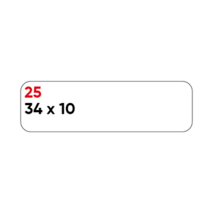 Etichette bianche permanenti Markin 34x10 mm - conf. 10 blister da 10 ff - X11025