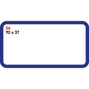 Etichette bianche permanenti Markin 70x37 mm bordata conf. 10 blister da 10 ff - X11056