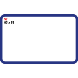 Etichette bianche permanenti Markin 83x53 mm bordata - conf. 10 blister da 10 ff - X11057