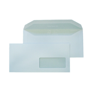 Busta bianca con finestra Blasetti Super Pocket 80 g/m² in conf. 500 buste 110x230 mm - 126