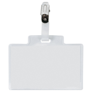 Targa portabadge con clip Sei Rota PASS 3M - formato 9,5x6 cm - conf. 100 pezzi - 318007