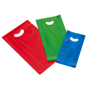 Buste Favorit Smiling Bag con manico e soffietto in PE sp. 60 ?m 32+6+6x55 cm in conf. 125 - 100501270