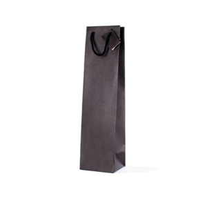 Borsa portabottiglie Decoration in carta kraft nero - 10+9xH.39 cm - conf. 10 pz - BCA334N