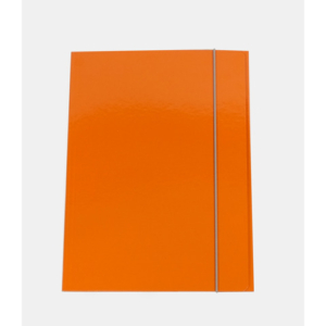 Cartella a tre lembi con elastico Cartotecnica del Garda 25x34 cm 0,8 mm colore arancio - CG0032LBXXXAE07