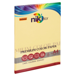 Carta colorata colori pastello formato A4 Nikoffice 5 colori assortiti pastello 80 g - 100 ff - 23NIK095