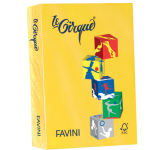 Carta colorata Favini Le Cirque A4 160 g/m² colori forti - risma da 250 fogli zolfo - A74L304