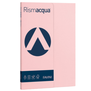 Carta colorata Favini Rismacqua colori tenui 90 g/m² A4 - risma da 100 fogli rosa - A69S144