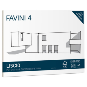 Cartangolo da disegno Favini 4 f.to 24x33 cm 20 fogli da 220 g/m2 liscio neutro - A166504
