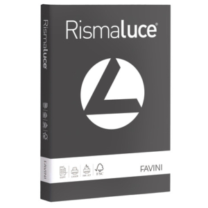 Carta colorata Favini Rismaluce colori forti 200 g/m² A4 - risma da 125 ff grafite - A674104