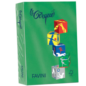 Carta colorata Favini Le Cirque A4 160 g/m² colori forti - risma da 250 fogli verde bandiera - A74D304