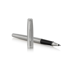 Penna roller Parker Sonnet punta F inchiostro nero Parker Stainless Steel CT - 1931511