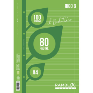 Ricambi per quaderni ad anelli Rambloc il Didattico per disgrafia - A4 - 100 g/m² - 40 ff - B - 90524383