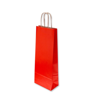Borsa porta bottiglia Florio Carta colore rosso - formato 14x9x40 cm - conf. 25 pz - 72092