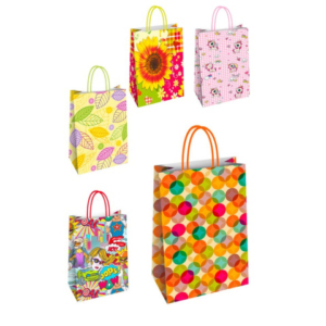 Borsa shopper Florio Carta fantasie assortite - formato 36x12x41 cm - conf. 25 pz - 73181