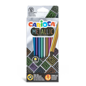Matite colorate Carioca metallic colori assortiti - conf. 12 pezzi - 43164