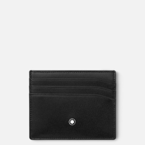 Porta carte in pelle Montblanc Meisterstück - 6 scomparti - nero - MB198324