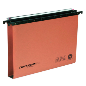 Cartelle sospese per cassetti Cartesio - interasse 39 cm fondo U3 - arancione - conf. da 25 pezzi - 100/395-3-A2