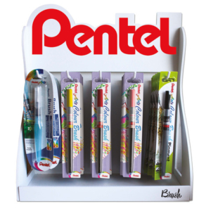 Espositore 30 blister Pentel Colour Brush Center colori assortiti 0022180