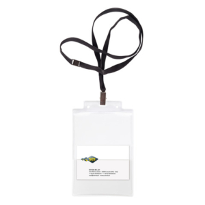 Portanome in PVC rigido Sei Rota Pass 6 ST cordoncino+pinzetta+tasca in conf. da 10 pezzi - nero - 31841700