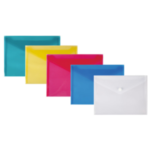 Busta Nikoffice portadocumenti trasparente con bottone - conf. 5 pz - formato A3 - 01NIK033/1