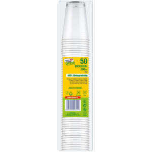 Bicchieri in PLA biodegradabile per bevande fredde Dopla Plus - 390 ml conf. 50 pezzi - 7710