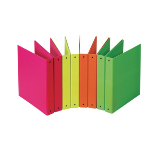 Raccoglitore a 4 anelli in cartone Neon D 30 - 22x30 cm - conf. da 24 pezzi in colori assortiti fluo - 400052717