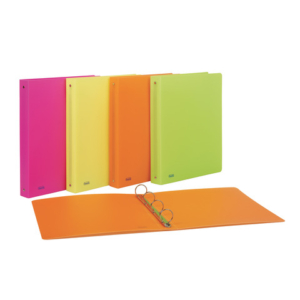 Raccoglitore a 4 anelli in PPL Neon D 30 - 22x30 cm - conf. da 10 pezzi in colori assortiti fluo - 400090369