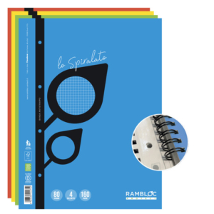 Maxi quaderno spiralato rinforzato Rambloc A4 160 pag - 80 g - 4 mm 90524177
