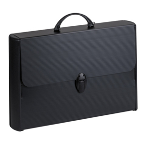 Valigetta in polionda Favorit Hardox Total Black con bordi rinforzati - 43x28x8,5 cm - colore nero - 400173501