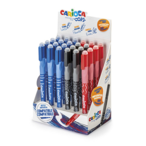 Espositore 24 penne cancellabili Carioca OOPS con inchiostro termosensibile M 0,7 mm assortiti - 43040