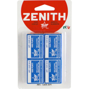 Punti Zenith 130/E standard 6/4 con filo in acciaio naturale - blister 4 scatole da 1.000 punti/cad. -