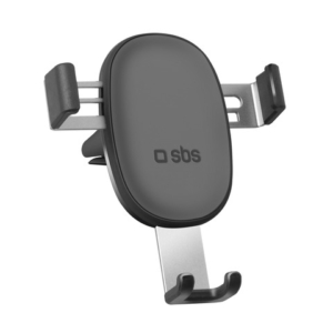 Supporto smartphone universale a clip SBS da bocchetta aerazione con funzione gravity nero - TESUPPCLIPGRAVK