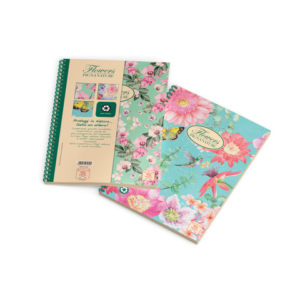 Maxi quaderno spiralato Pigna Nature Flowers A4 - 80 g/m² - 120 ff - 5M - 0215124T5