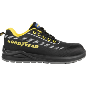Scarpe antinfortunistiche Goodyear in tessuto knit GY STRIPE S1P nero-giallo TG.44 - 735344