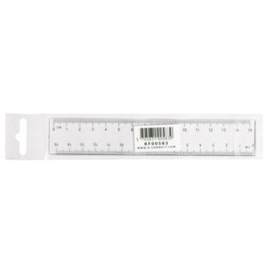 Righello Q-Connect trasparente 15 cm  KF00583