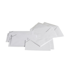 Busta + biglietto Blasetti 9x14 cm - conf. 100 + 100 pz - listati a lutto - 534