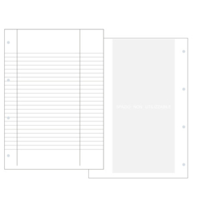 Carta uso bollo rigato O.C.L. con fori archivio 90 g/m² - 500 ff - 210x297 mm 1460F