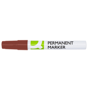 Marcatore permanente Q-Connect con fusto in metallo e punta conica 4 mm rosso KF11710